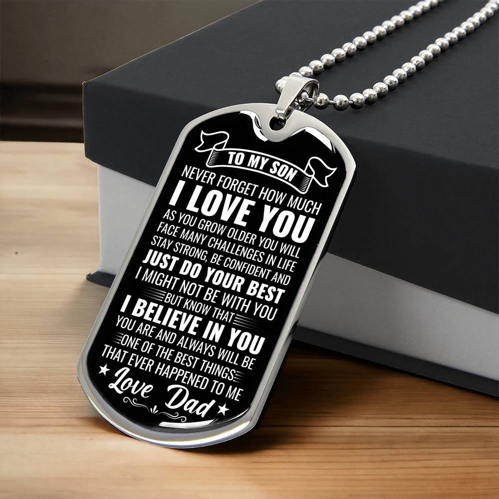 Son - Just Do Your Best - Love Dad - INCLUDES FREE SHIPPING