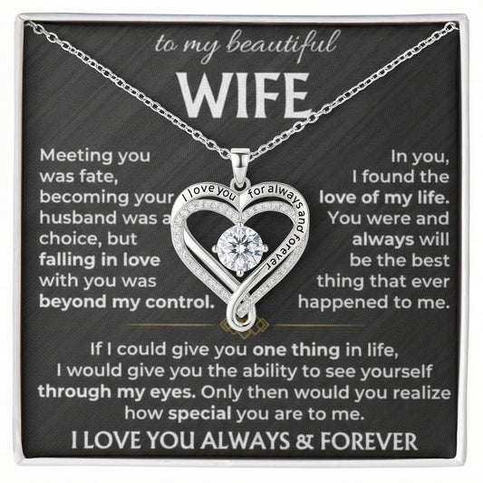 To My Beautiful Wife - Love You Always Necklace