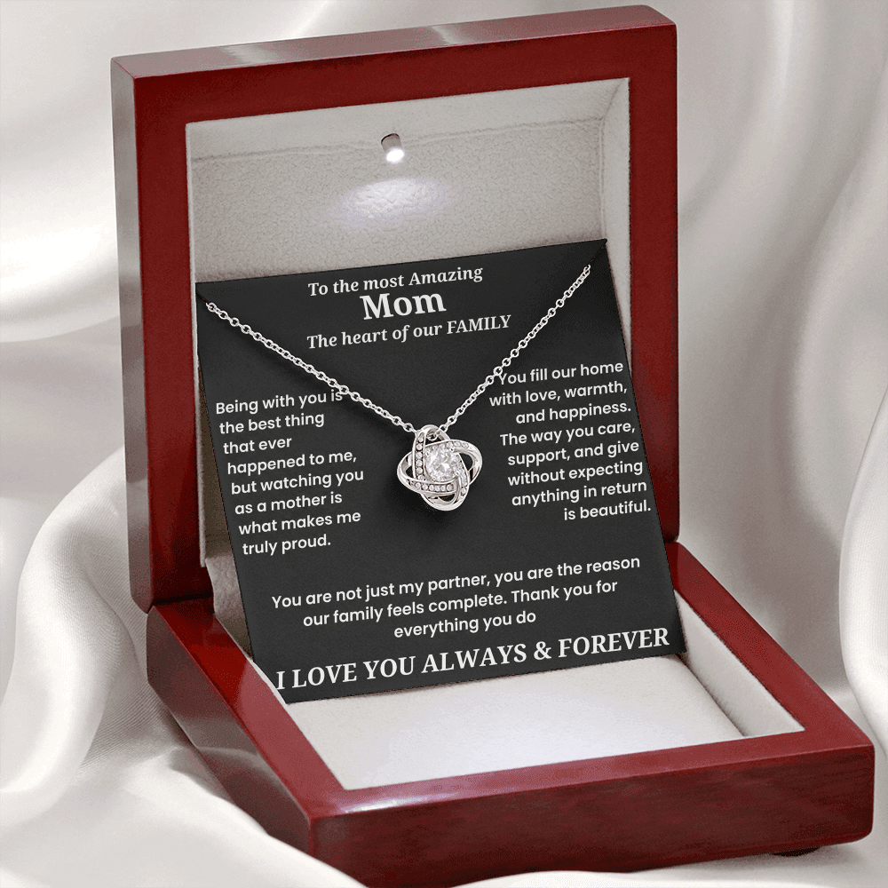 To The Most Amazing Mom - Love Knot Necklace