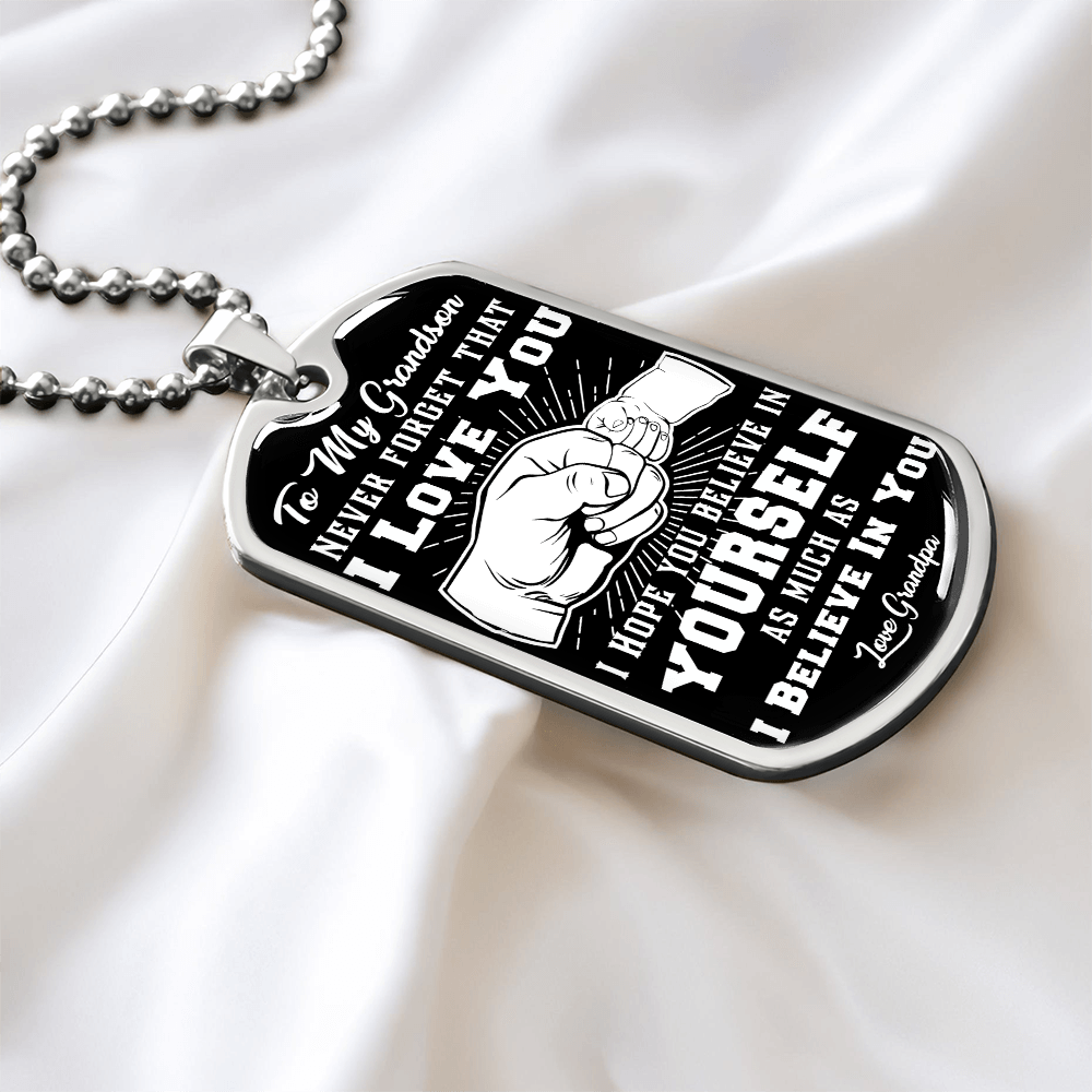 To My Grandson - I Believe In You - Love Grandpa - INCLUDES FREE SHIPPING