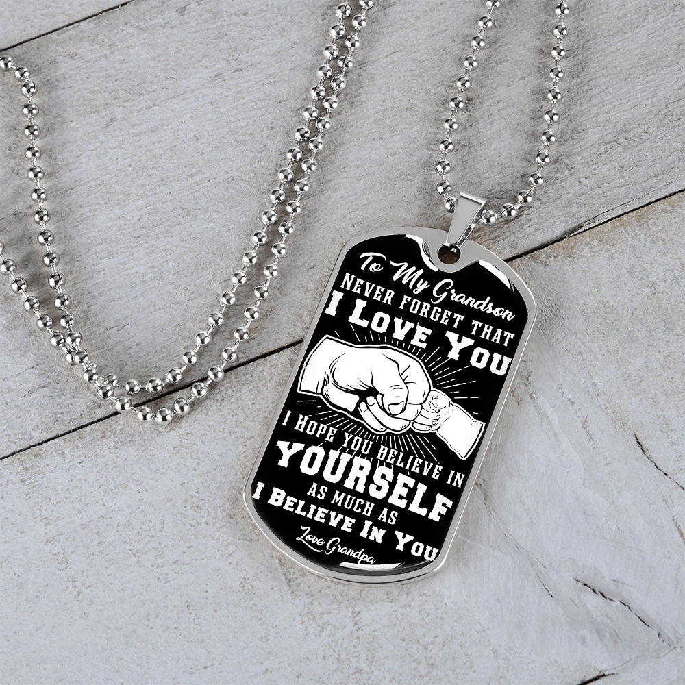 To My Grandson - I Believe In You - Love Grandpa - INCLUDES FREE SHIPPING