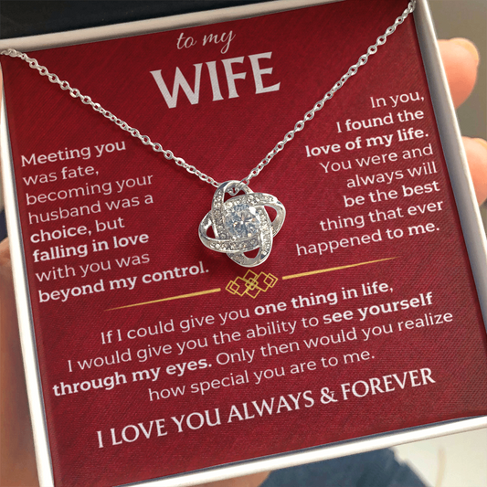To My Wife - Meeting You Was Fate - Necklace