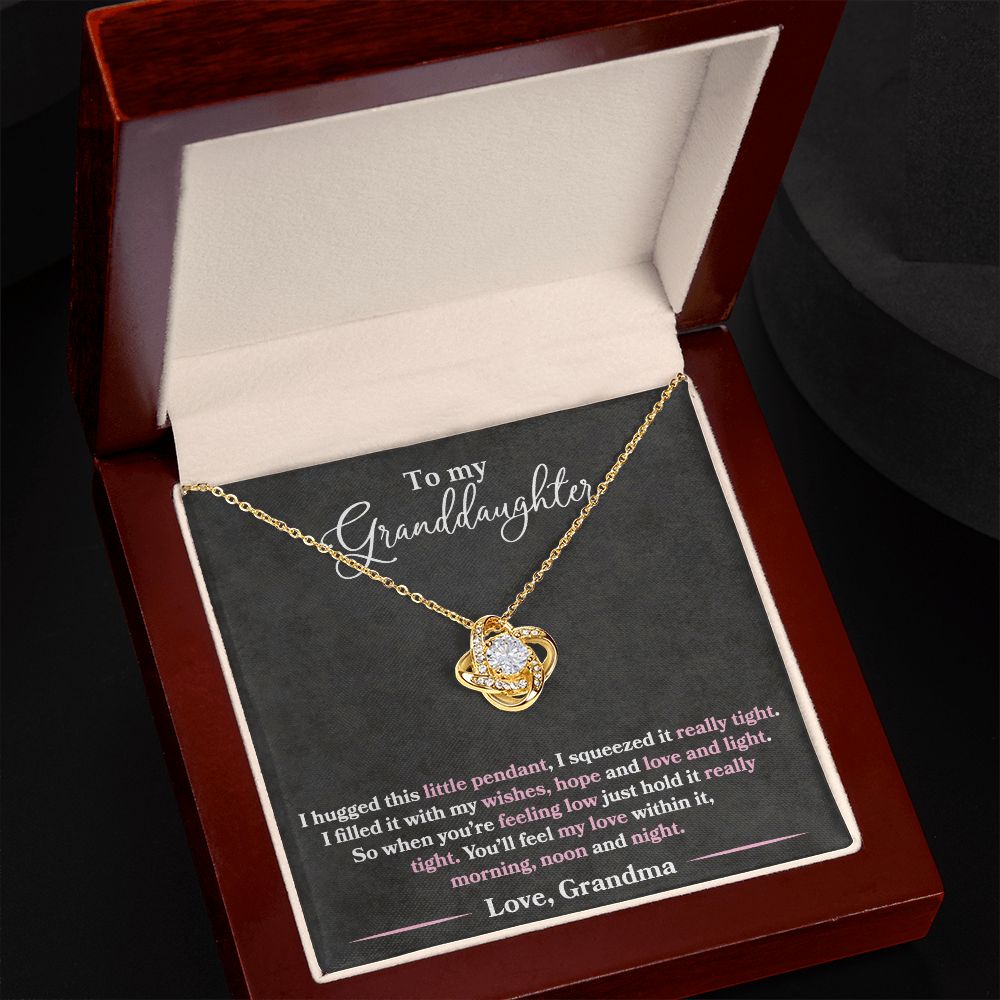 Granddaughter - I Hugged This Little Pendant - Love Grandma