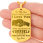 Son - Never Forget I Love You - Love Dad - Engraved Dog Tag Necklace